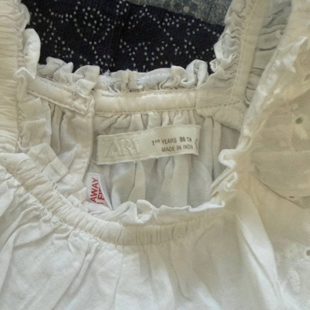 Zara Cream Ruffled Dress - Picture 2 of 2